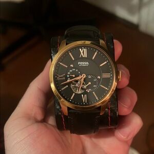 Fossil Black and Gold Automatic Watch